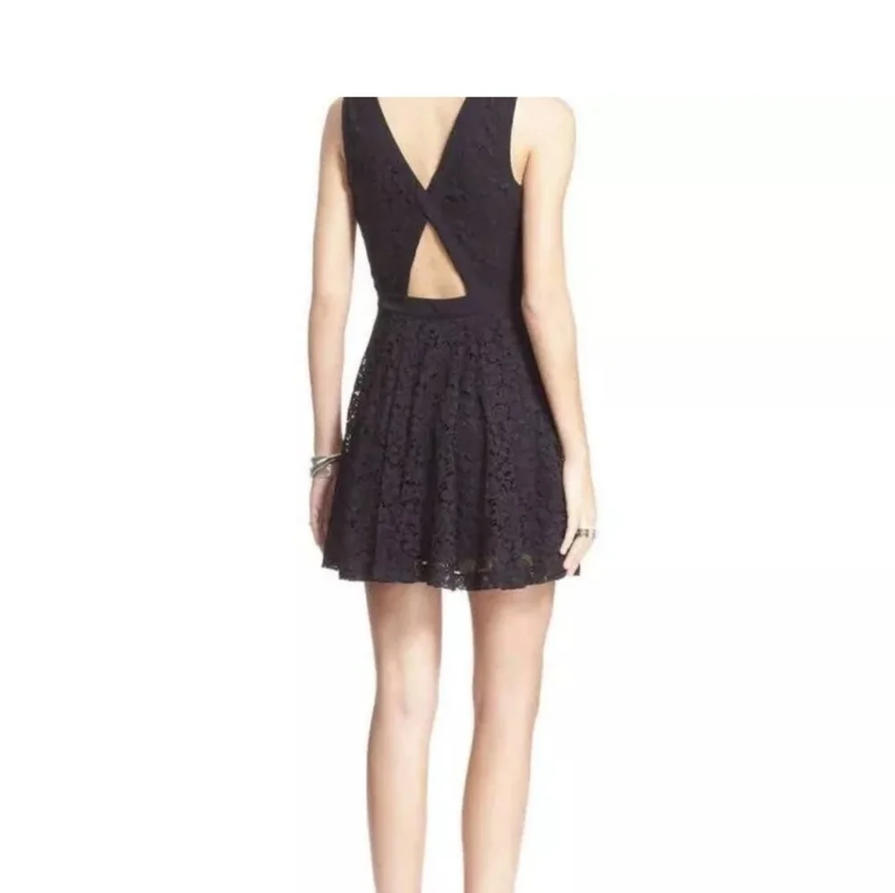 Free People Lovely in Lace Fit And Flare Dress Woman's Size XSmall V Neck